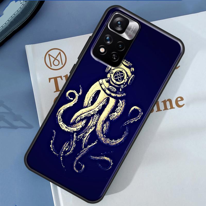 Marine Life Ocean Octopus Case For Xiaomi Redmi Note 14 13 11 9 10 12 Pro 9S 10S 11S 12S Redmi 10C 12C 13C 14C Cover