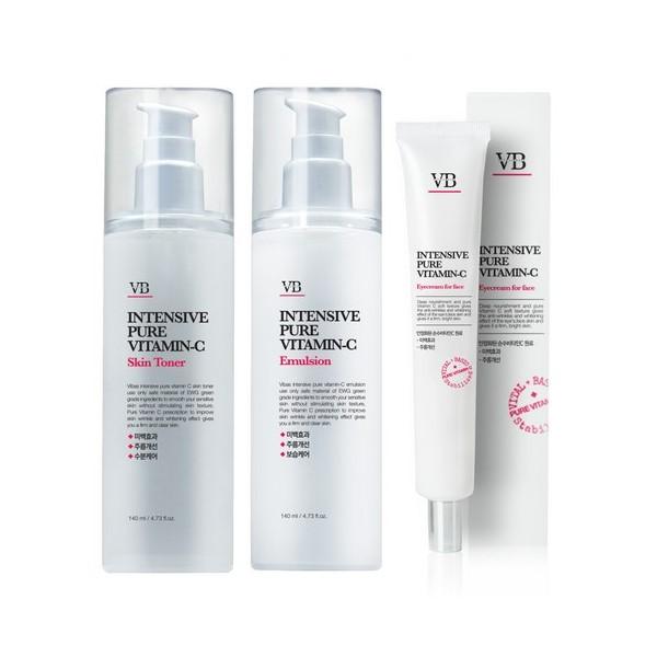 Vivas Intensive Pure Vitamin C Skin 140ml + Lotion 140ml + Eye Cream 20ml Set
