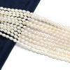 1String, White Natural Freshwater Pearls, Handmade Rice Pearl Beads for Jewelry Making DIY Necklaces, Bracelets Crafts (Beads 6-7mm, Length 36cm)