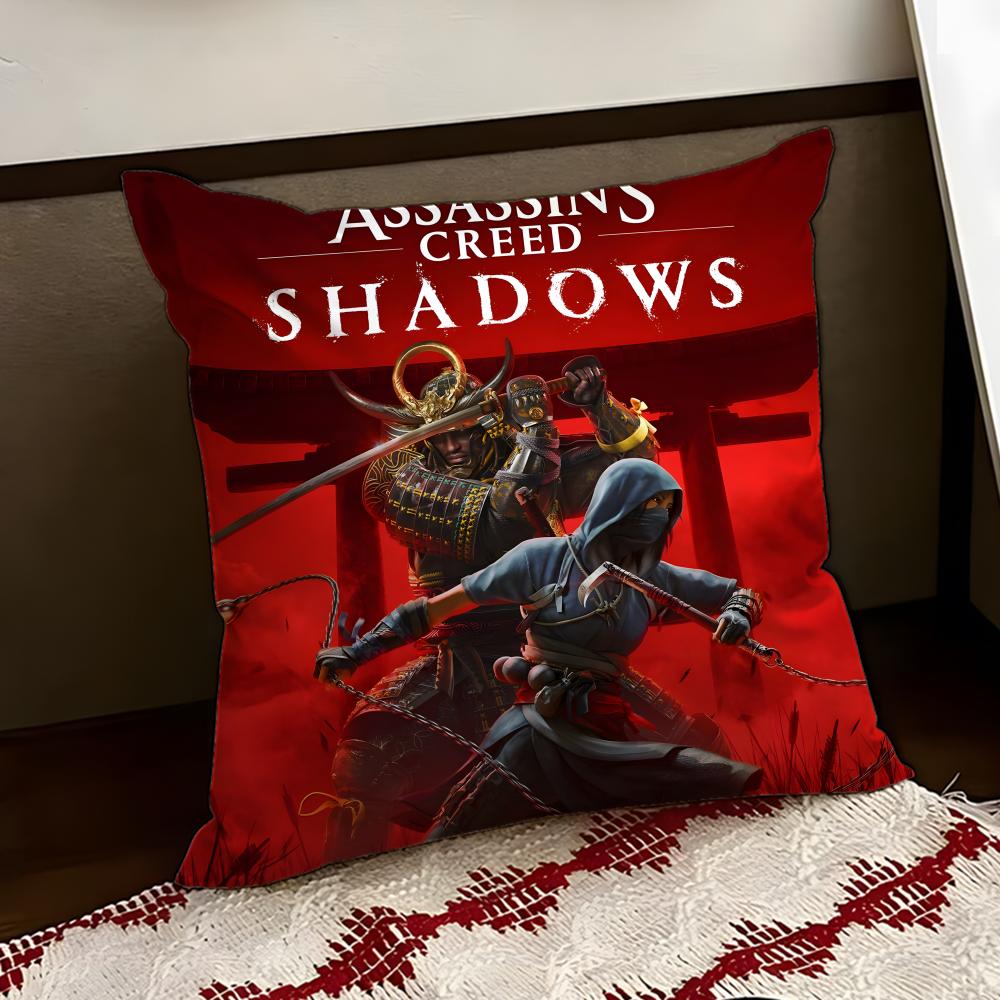 Federa per Cuscino Assassin's Creed SShadows Reversibile Morbida Resistente per Casa Auto Uso Multi-Scena per Comfort Quotidiano