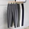 New Spring and Autumn Leisure Business High End Korean Fashion High Waist Pocket Slim Fit Straight Oversized Men's Pants