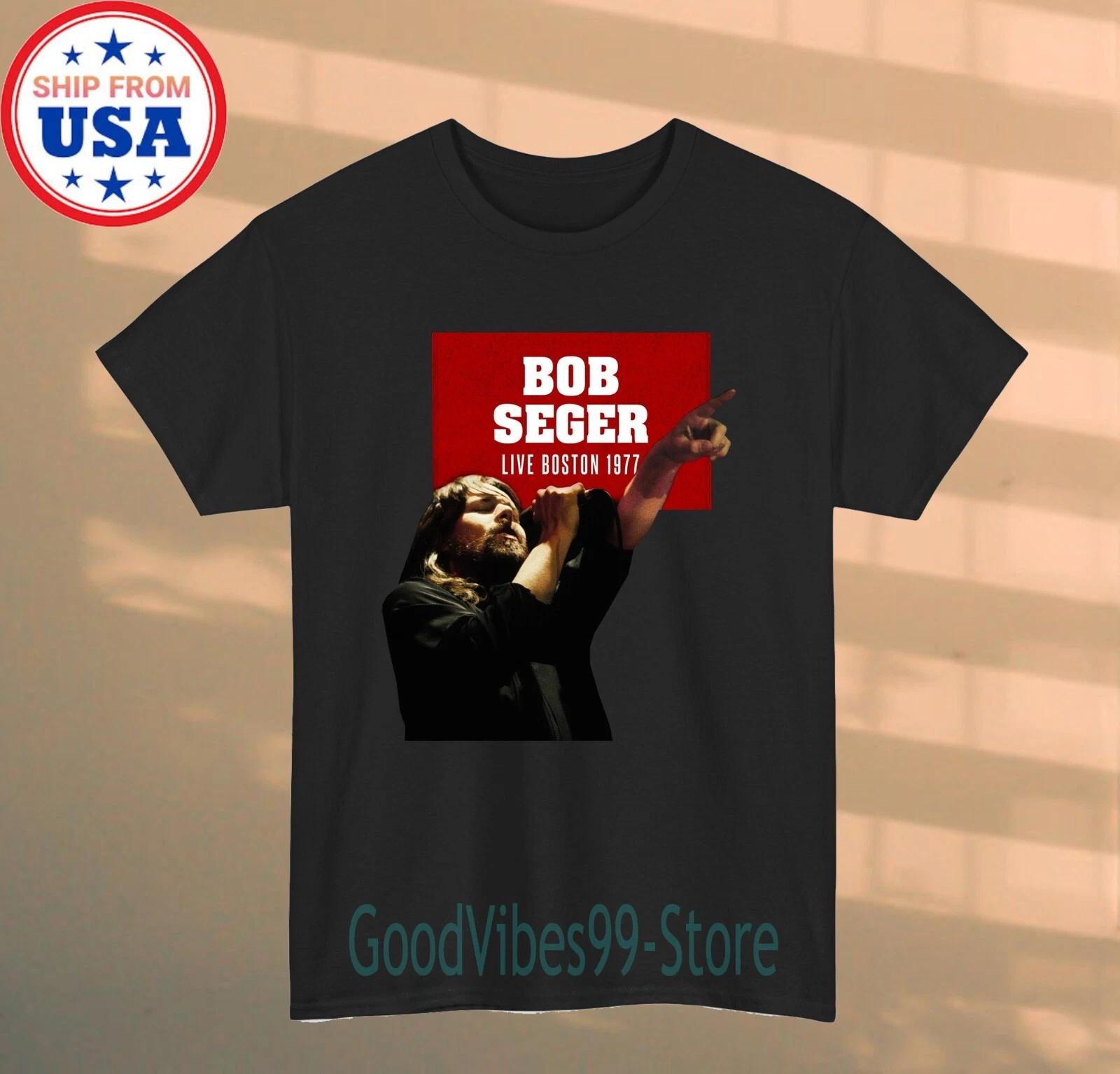 Bob Seger Boston 1977 Men s Black Size S-5XL L