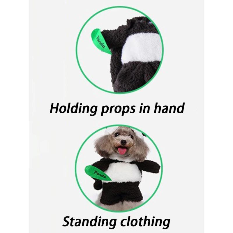 Panda Style Small Dog Clothes Luxury Designer Dog Coat Autumn Winter Warm Dogs Clothing Cute Cold Puppy Coats Pet Supplies