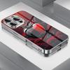 Kreatives Schwarz-Rot Für Apple Muster Glas Galvanisiert Handyhülle Für iPhone 17 16 15 14 13 12 11 Pro Max Plus 16E 17Air Hülle