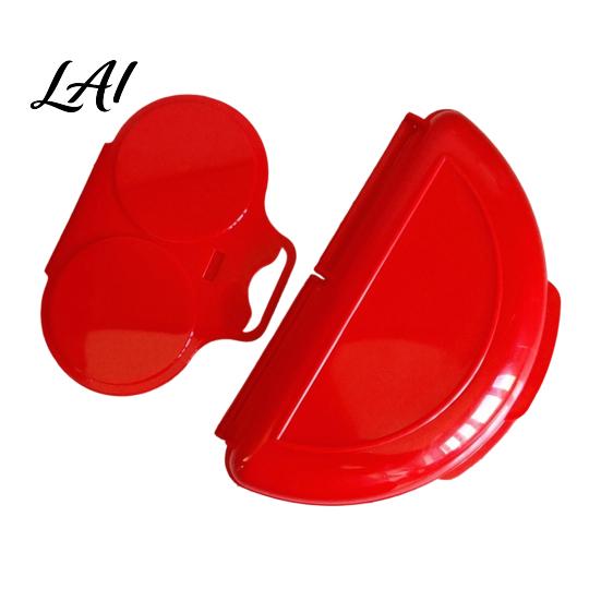 Kitchen Gadgets for Breakfast 2Pcs/Set Egg Poacher Omelet Pan Plastic Non-Stick Microwave Cooker Maker Easy Quick Cooking Clean