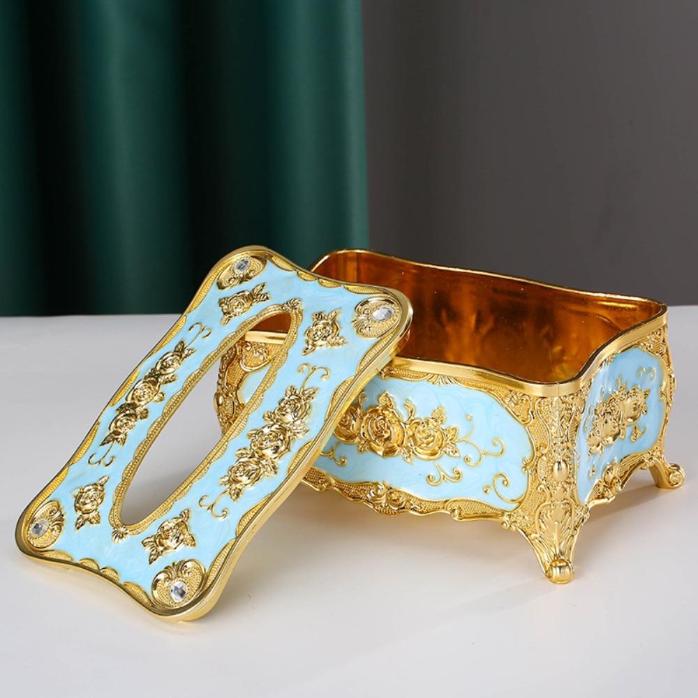 European Style Tissue Box Holder Light Luxury Tissue Dispenser Napkin Holder  Restaurants
