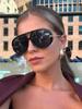Vintage Retro Metal Double Bridges Round Sunglasses Women Brand Fashion Punk Gradient Shades Trending Sun Glasses Eyewear Uv400