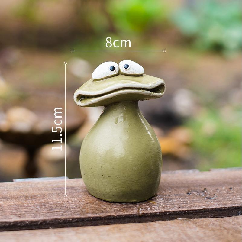 Süßer Frosch Drei-Familien-Dekorationsornament Großmaulfrosch Tier Kreativität Spaß Hof Gartenornament Geschenk