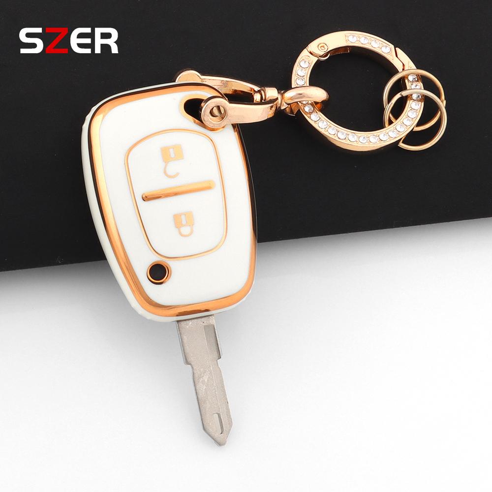 New Tpu Car Key Fob Cover Case 2 Button For Renault Kangoo Traffic Master For Opel Vivaro Movano For Nissan Remote Holder Shell