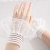 Mesh Pearl Fake Cuff White Black Wrist Cuff New Clothing Accessory  Nail Art Accessories