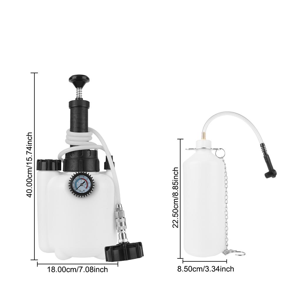 3L Vacuum Brake Pressure Fluid Pump Car Manual Brake Fluid Bleeder Kit Professional Brake Flush Machine Pneumatic Brake Bleeder