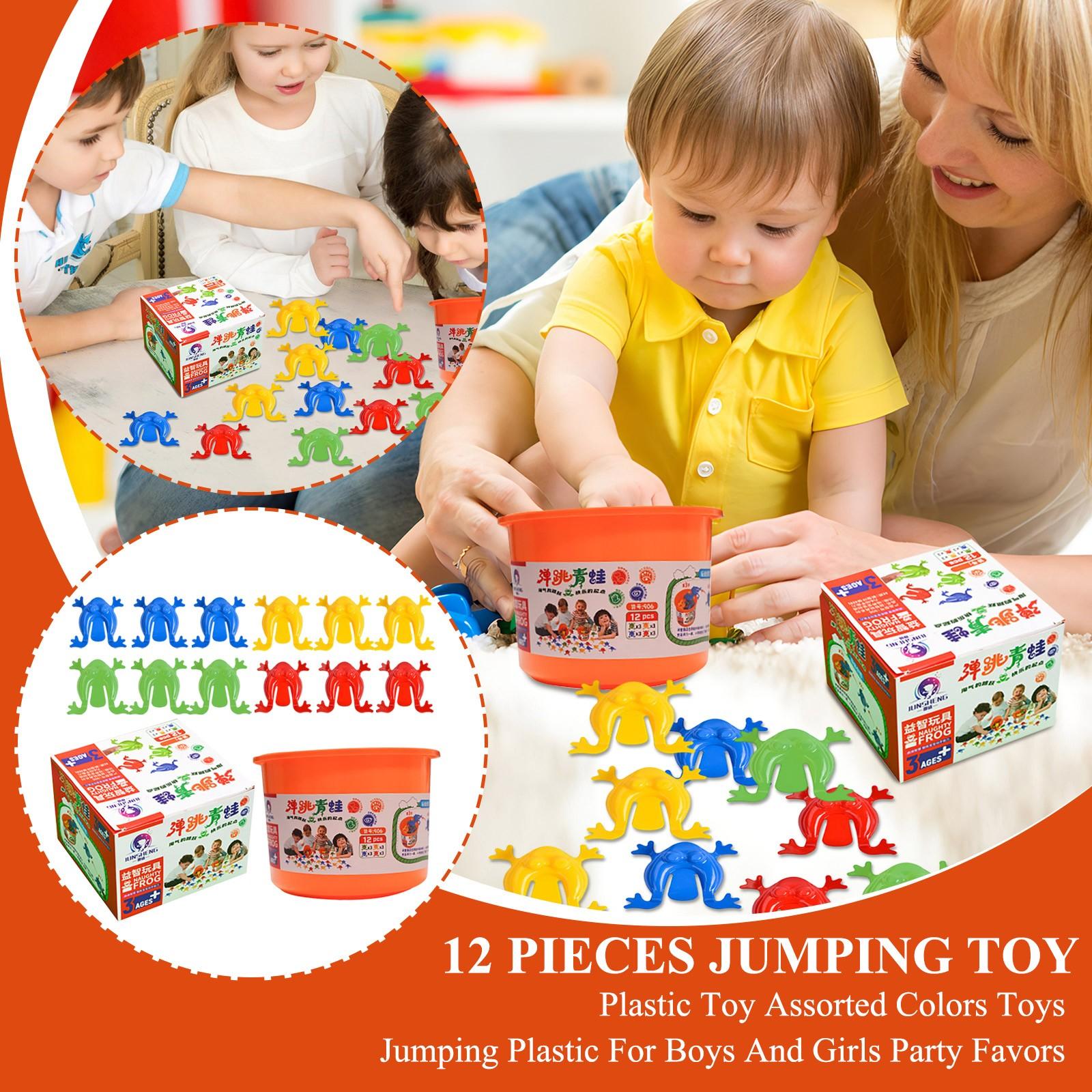 

12 штук Прыгающая игрушка 2 дюйма Пластиковая игрушка Ассорти цветов Игрушки Прыгающий пластик Для мальчиков и девочек Сувениры для вечеринок, День рождения, Школа, Хэллоуин, 4 цвета One Size