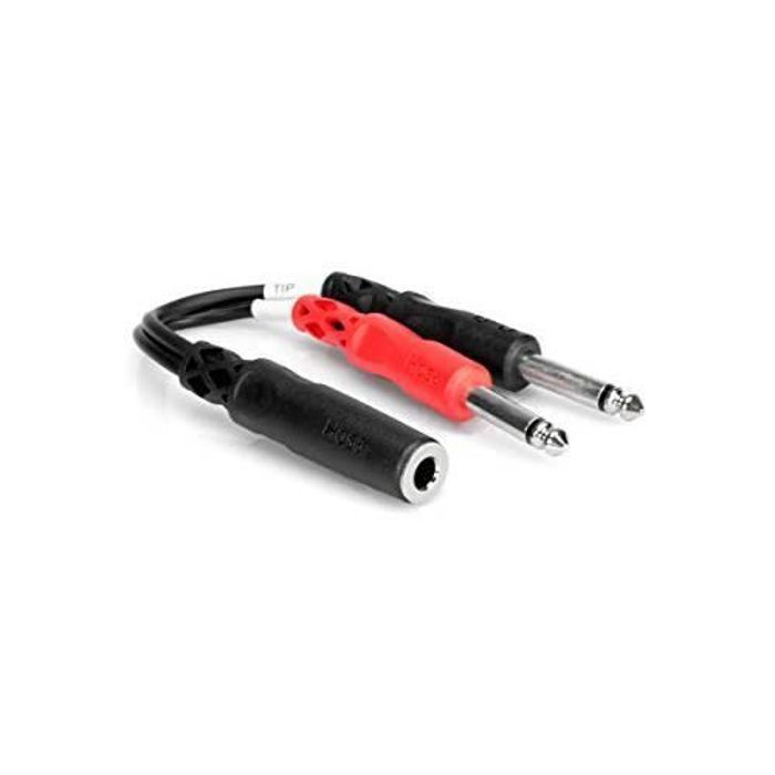 Hosa YPP-136 1-4 TRSF to Dual 1-4 TS Stereo Breakout Cable