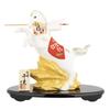 Seto Pottery Company 2026 Zodiac Figurine - Compact Horse Ornament - New Year's Decoration - Good Fortune - Gold-Painted Leaping Horse with Demon-Repe
