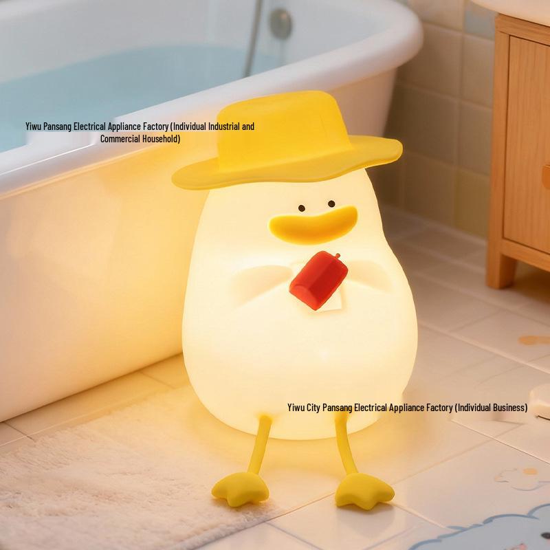 Silicone Panda Night Light: Baby Bedroom Lamp, Eye-Friendly & Rechargeable for Night Feeding