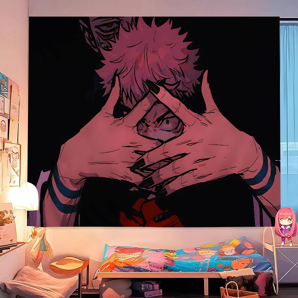 

Anime Sukuna Hanging Bohemian Tapestry Bohemian Wall Tapestries Mandala Cheap Hippie Wall Hanging 74x94cm(29x37in)