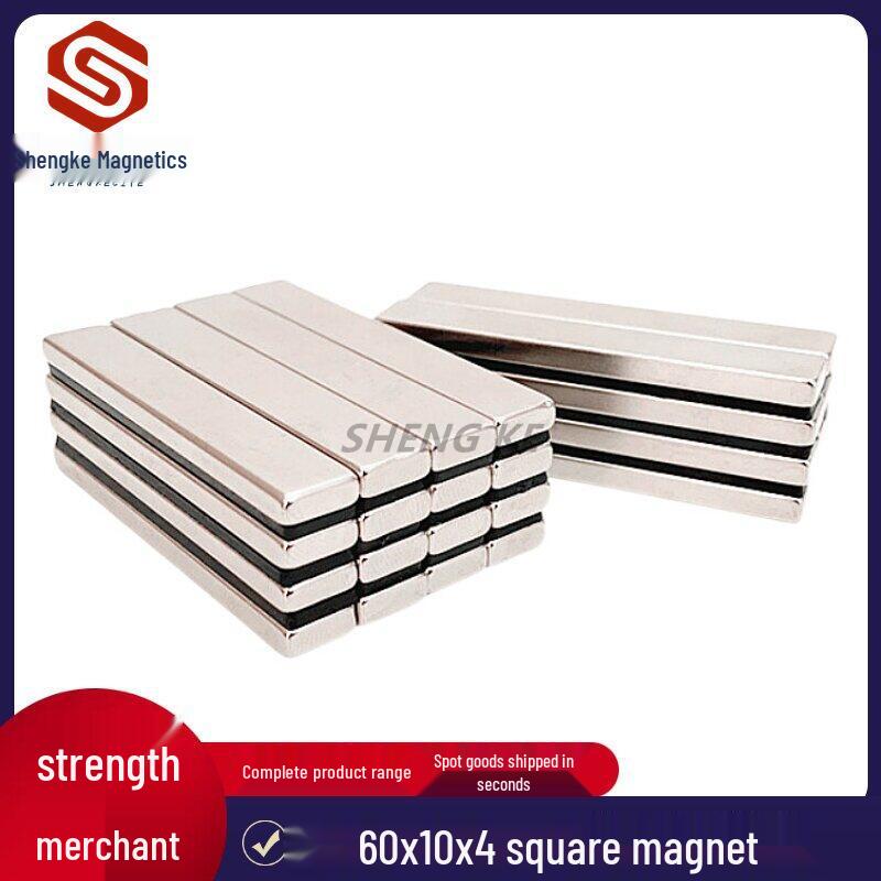 Neodymium Iron Boron Rectangular Magnetic Strip (60x10x5) for Cabinets and Nail Art