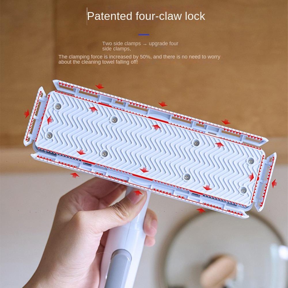 Hands-Free Cleaning Mop Rotating Cloth Clip Mop Portable Spray Bottle Mop  Household