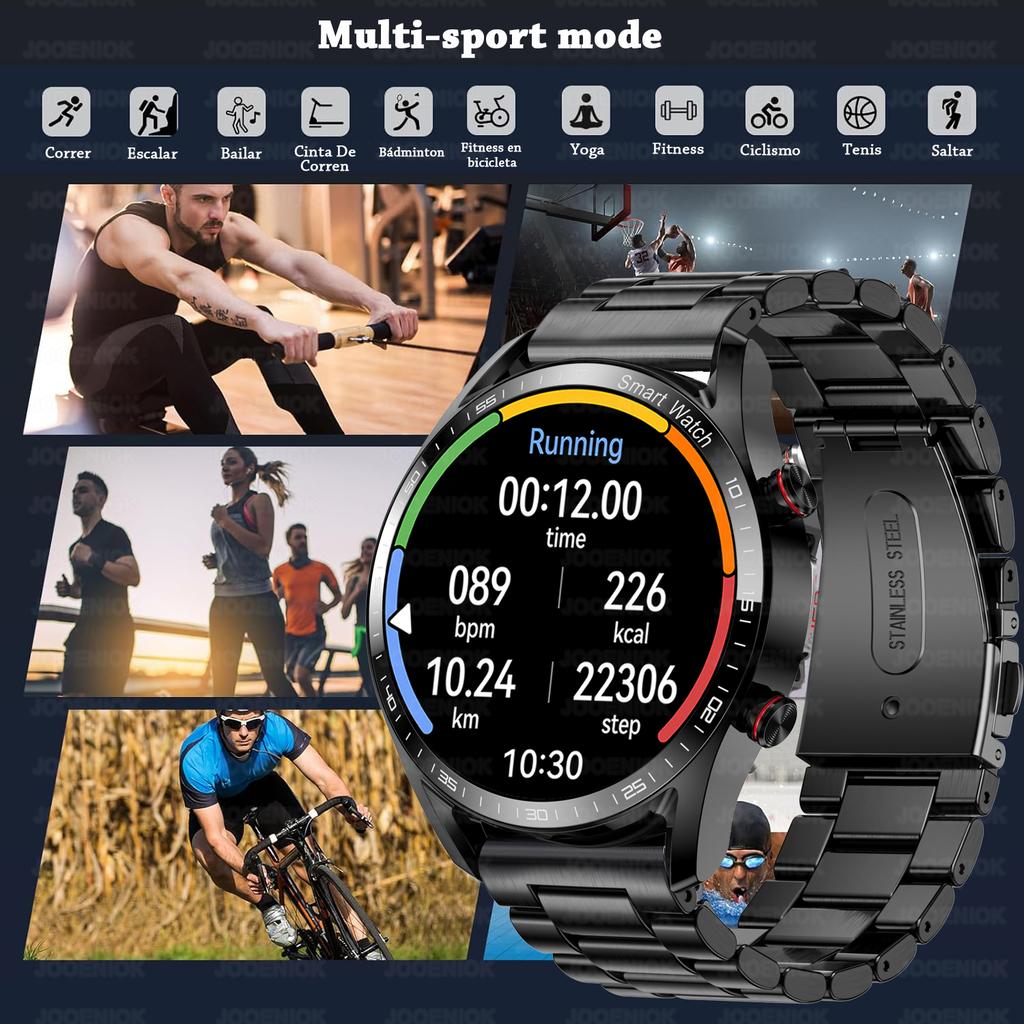 New Bluetooth Call Smart Watch Men Heart Rate Health Monitoring Voice Assistant Waterproof Fitness Tracker Sports Smartwatch