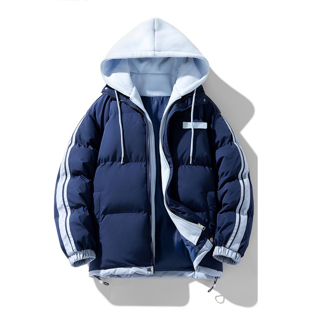 Autumn and Winter New Cotton-padded Clothes Men's Korean Version Hooded Thickened Cotton-padded Clothes, Trendy