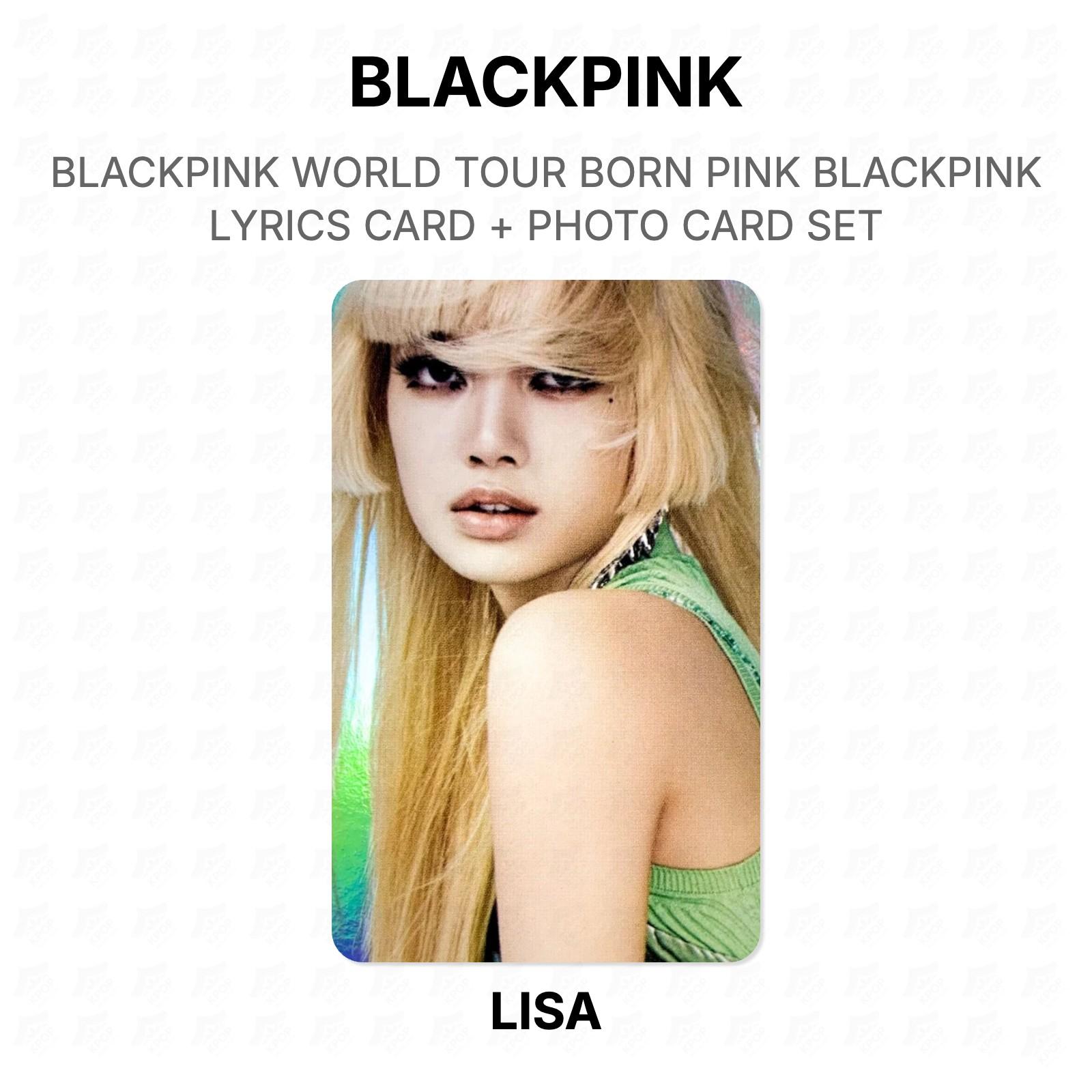 BLACKPINK WORLD TOUR BORN PINK BLACKPINK LYRICS CARD + PHOTO CARD SET Official Photocard LISA 02