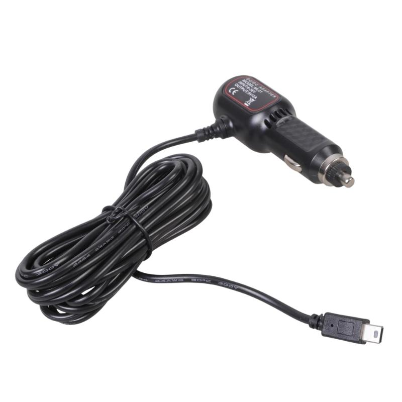 Dashboard Camera Power Cable Cable Mini USB Charging Cable Car Charger 12V To 5V with USB Port Power Supply Cord Adapter