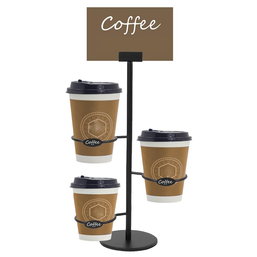 Practical-Iron Paper Cup Rack Useful Coffee Cup Display Rack Paper Cup Storage Container For Milk Tea Coffee Shop