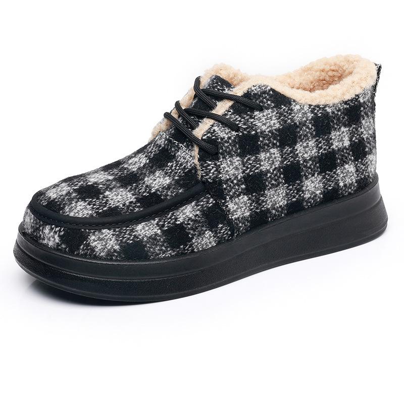 Winter women's cotton shoes with velvet to keep warm and comfortable Doudou shoes go out cotton shoes with soft soles and comfortable cotton shoes