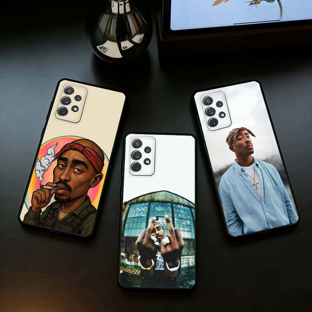 Rapper 2Pac Sänger Handyhülle Für Samsung Galaxy A73,A72,A71,A70,A53,A52,A51,Weiche Silikon Schwarze Hülle