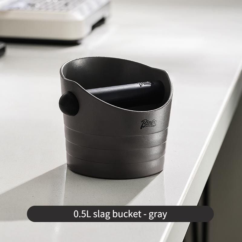 

Coffee Knock Box Espresso Grounds Container Anti Slip Espresso Dump Bin Grind Beveled Barista Goods Cafe Bar Accessories сірий