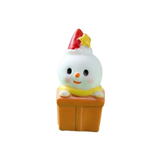 Practical Christmas Resin Figurine Stylish Cute Snowman Statue Holiday Decor