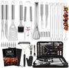 35-teiliges BBQ-Grillzubehör-Set, Robuste Grillwerkzeuge für Camping im Freien, Grillgeschenke zum Vatertag, Männer Väter, Grillbesteck-Set