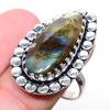 Labradorite Gemstone Handmade 925 Sterling Silver Jewelry Ring Size 7
