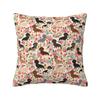 Dachshund Throw Pillow Case Living Room Decoration Wiener Sausage Dog Cushions Cover For Sofa Seat Square Polyester Pillowcase