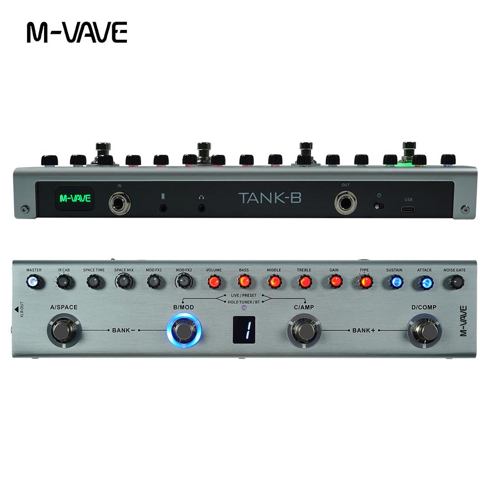 M-Vave Tank-G/B Guitar Multi-Effects Pedal Rechargeable 36 Presets, Reverb Delay MOD AMP/with Built-in Lithium Battery
