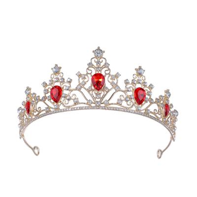 Bride's Crown Alloy Hair Accessory Wedding Dress Rhinestone Headband Birthday Crown Dinner Wedding Headwear European and American