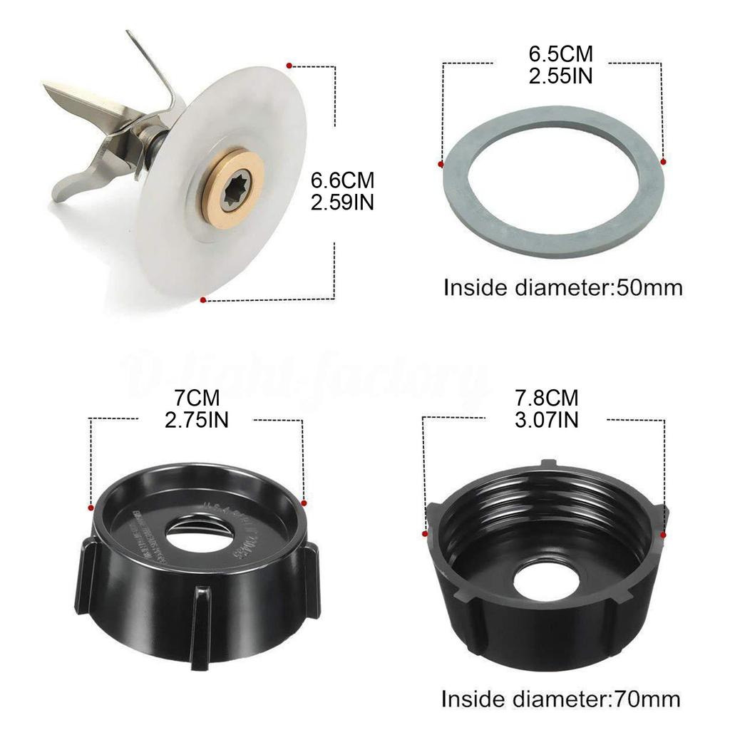 Kitchen Supplies Metal Plastic Blender Blades Head Environmentally Friendly Blender Accessories for Oster Blender Mixer
