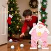 Gingerbread Golf Game with Candy Cane Sticks Portable Funny Indoor Outdoor Toy Gingerbread Christmas Mini Game Set for Home Room