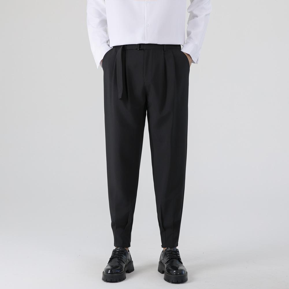 Casual style leggings boys side zipper summer new straight drop casual trendy brand Harlan small trousers