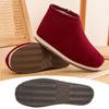 Women's Winter Handmade High-Top Non-Slip Cotton Slippers - Warm Indoor Shoes for Mom & Men