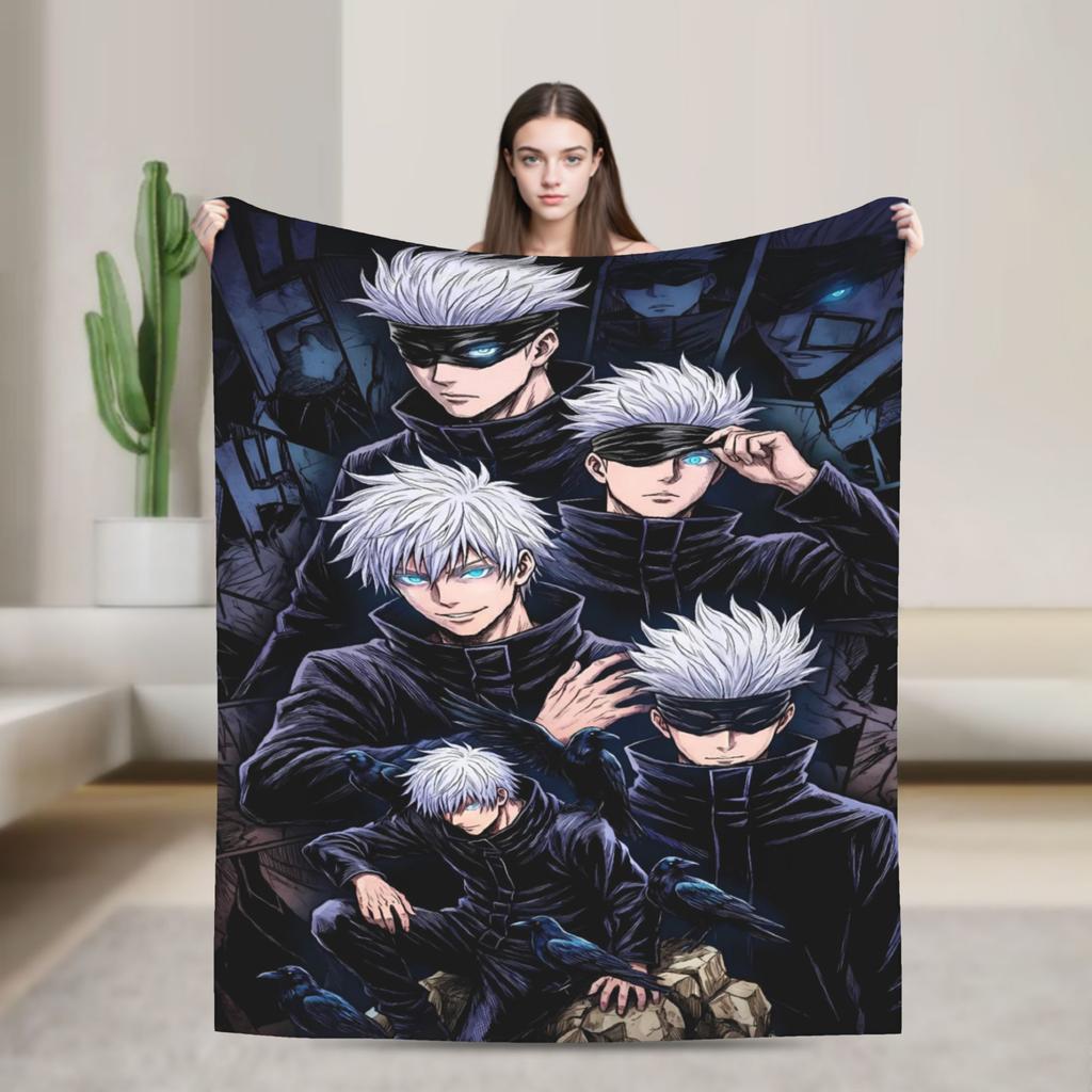 Nobara Kugisaki Flannel Blankets J-Jujutsus K-Kaisens Warm Throw Blanket For Home Decor Picnic Fluffy Bedspread Sofa Bed Cover