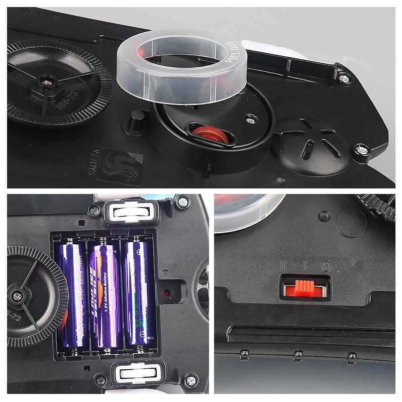 Electric Universal Four-wheel Rotating Stunt Car Colorful Music Light Automatic Door Deformation Car