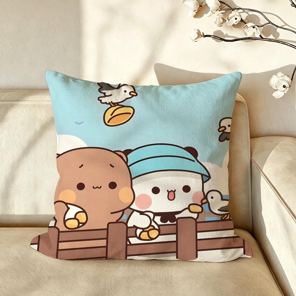 Character ddudu bbubu Cushion Cover Pillow Case Antidustmite Pillowcase Silky Short Plush Sofa Cushion Cover hot
