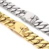 20/24/31MM Stainless Steel Larger Necklace for Men Women Hip Hop Golden Street Accessories Shiny Big Rock Trendy Party Jewelry