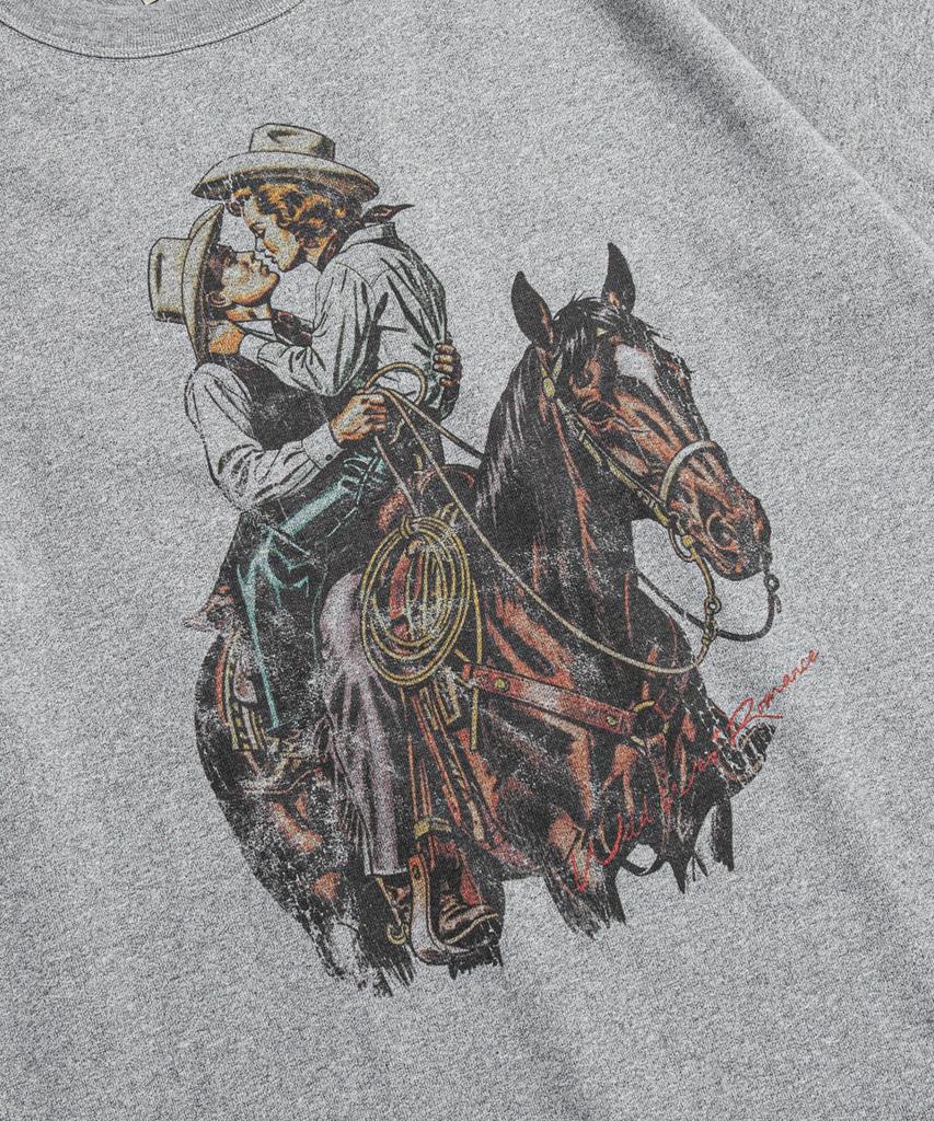 Beulonseun West Romance Loopwheeled Graphic Tee Melange
