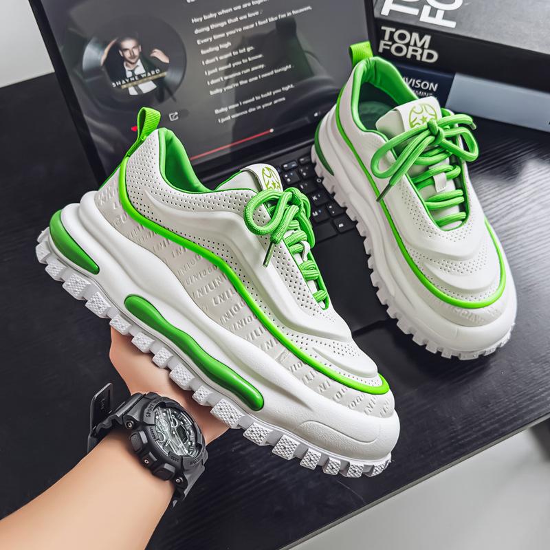 

Классический Дизайнер Моды Новые Мужские Оранжевые Белые На Шнуровке Платформа Повседневная Обувь Мужские кроссовки для бега Спортивные Кроссовки для ходьбы 39 зелёный