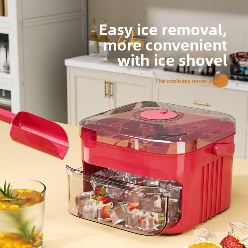 Double Layer Ice Cube Mold Box 50 Cavity Ice Maker Container with Dust Cover