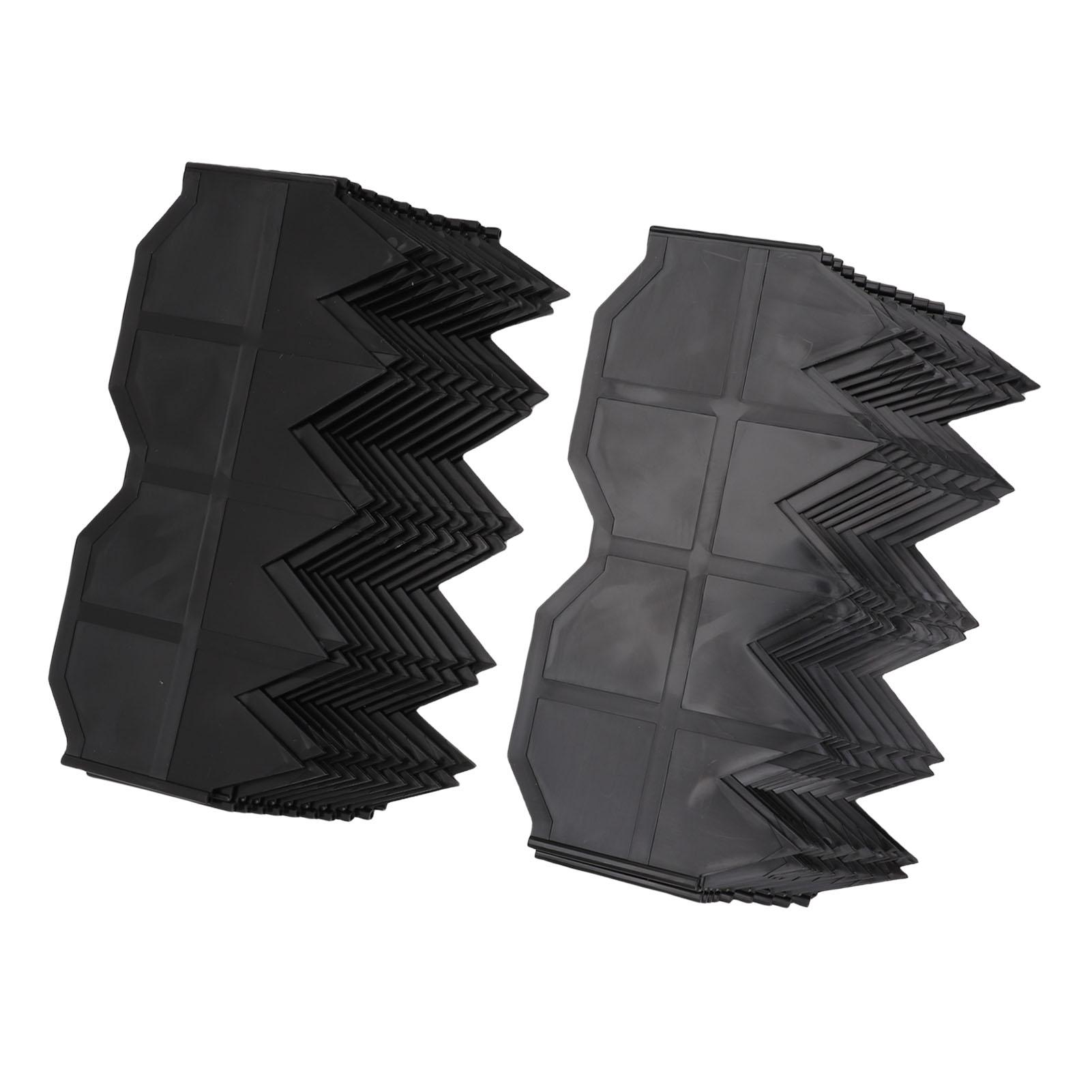 

Landscape Fence, 40pcs Garden Fence sy to Install Landscape Edging Border Black Plastic Fence for Outdoor, Aesthetic and Practical Enhance
