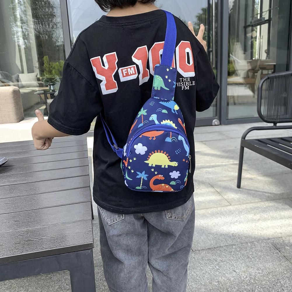 Kinder Brusttasche Dinosaurier Horn Pferd Druck Rucksack Kinder Niedliche Cartoon Schultertasche Mini Umhängetasche Lässige Geldbörse für Kinder