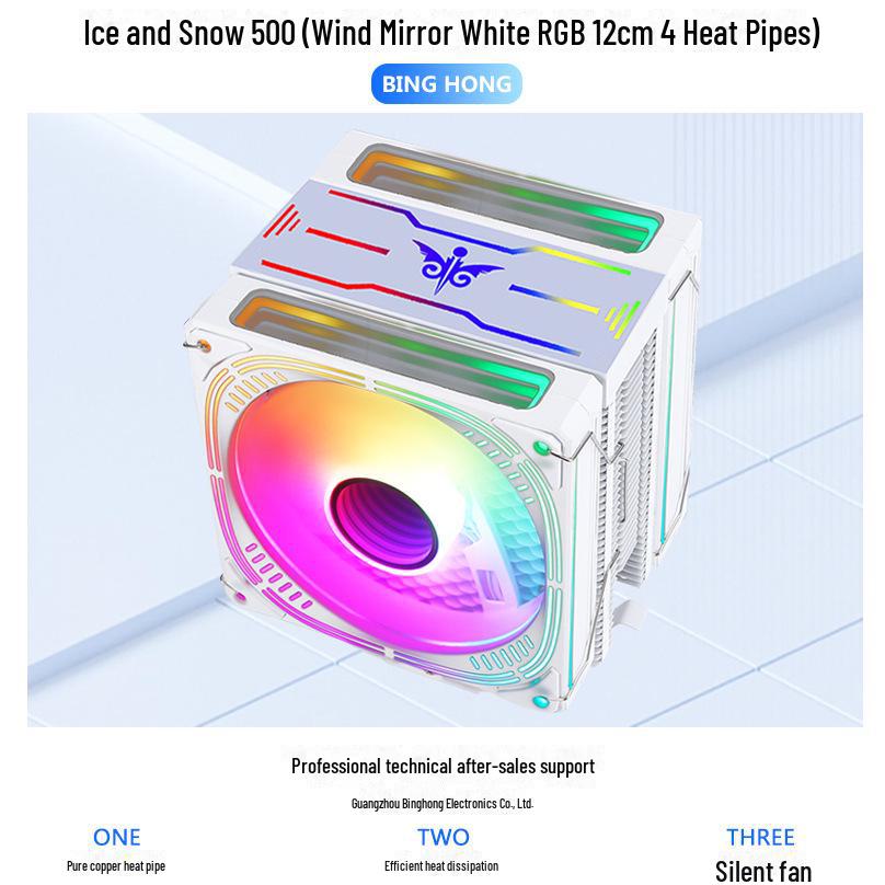 

Кулер для настольного процессора 2011 г.: 4 медные трубки, 12 см ARGB вентилятор для материнских плат X99/X79, бесшумный с контролем температуры